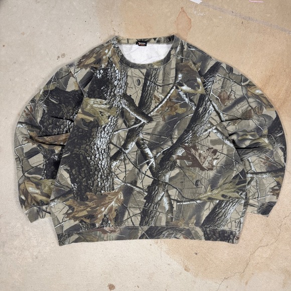 Outfitters Ridge Other - Outfitters Ridge Camo Tree Bark Long Sleeve Crewneck Sweatshirt Men Size Medium